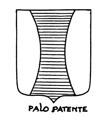 Imagem do termo heráldico: Palo patente